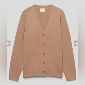 Wilfred Taupe/Camel V-Neck Cashmere Cardigan